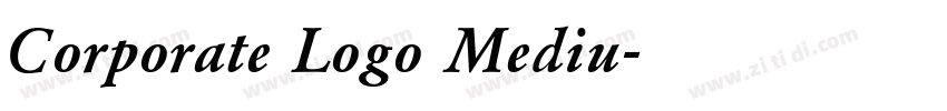 Corporate Logo Mediu字体转换